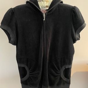 Juicy Couture Black Velour Zip Top Jacket